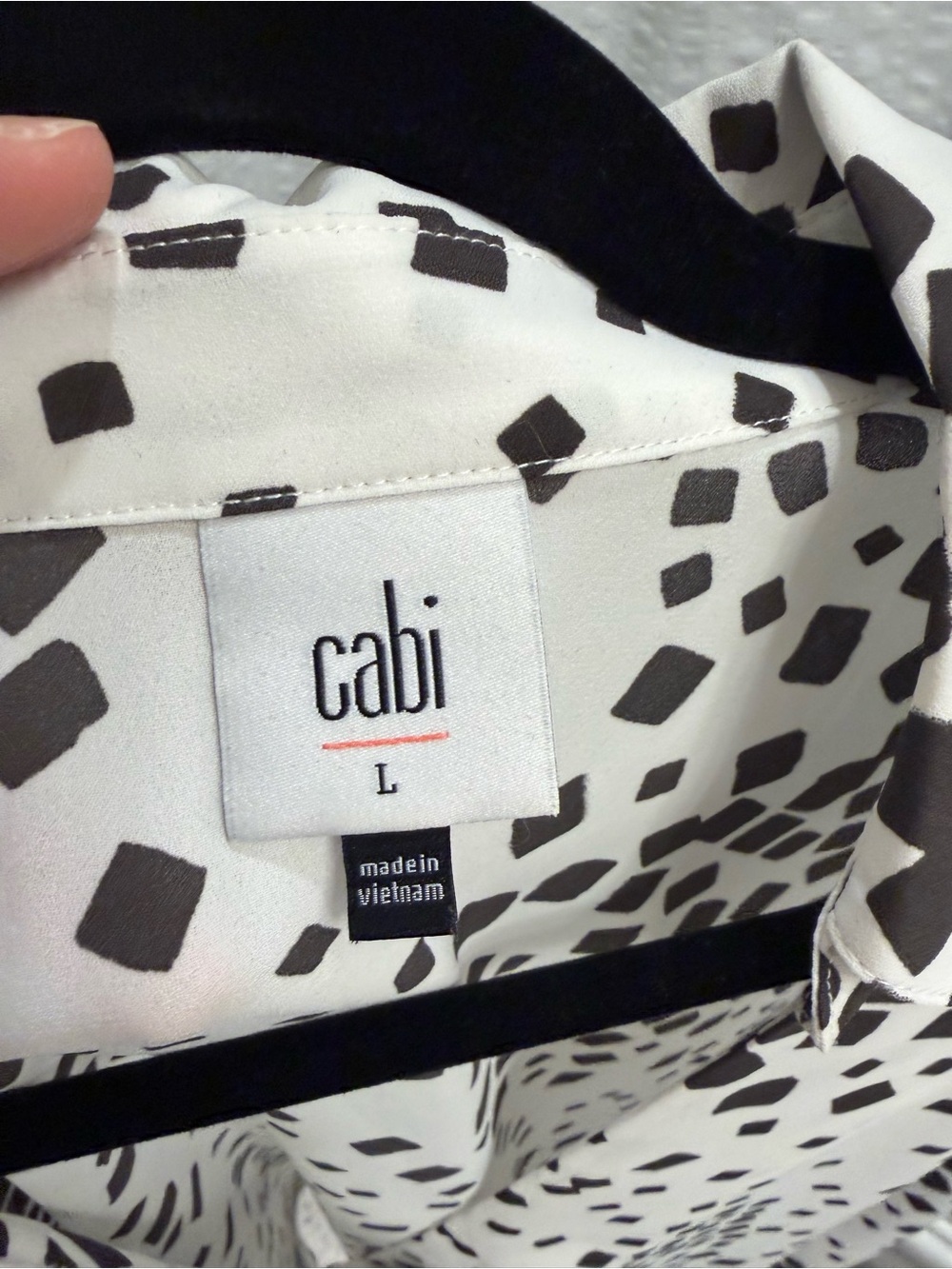 CAbi White and Black Replay Top - Picture 5 of 6